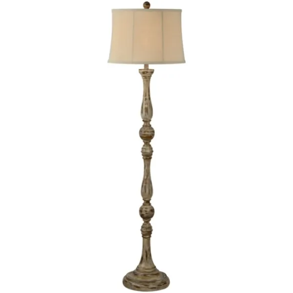 Floor Lamps-Kirkland's Home Brown Rodan Floor Lamp Ivory