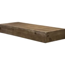 Shelves-Kirkland's Home Brown Rustic Floating Wooden Shelf