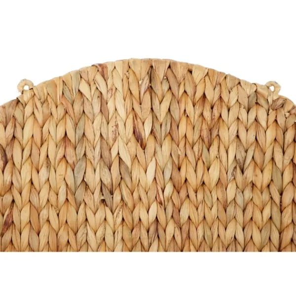 Shelves-Kirkland's Home Brown Sea Grass Woven Round Wall Shelf