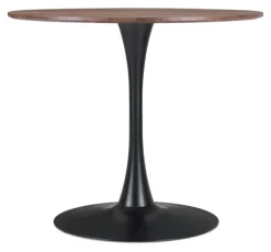 Dining Tables-Kirkland's Home Brown Wood And Black Metal Bistro Dining Table