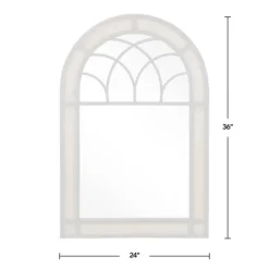 Decorative Mirrors-Kirkland's Home Brown Wood And Black Metal Arch Frame Mirror
