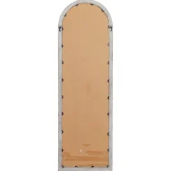 Decorative Mirrors-Kirkland's Home Brown Wood And Glass Arched Windowpane Mirror