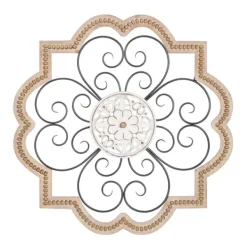 Wall Plaques-Kirkland's Home Brown Wood And Metal Farmhouse Wall Plaque Brown/White/Black