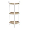 Accent & End Tables-Kirkland's Home Brown Wood And Metal 3-Tier Side Table White
