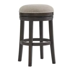 Bar Stools & Counter Height Stools-Kirkland's Home Brown Wood Backless Swivel 2-Pc. Bar Stool Set Gray