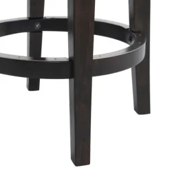 Bar Stools & Counter Height Stools-Kirkland's Home Brown Wood Backless Swivel Counter Stool Gray