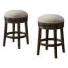 Bar Stools & Counter Height Stools-Kirkland's Home Brown Wood Backless Swivel 2-Pc. Counter Stool Set Gray