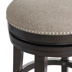 Bar Stools & Counter Height Stools-Kirkland's Home Brown Wood Backless Swivel 2-Pc. Counter Stool Set Gray