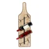 Wall Storage-Kirkland's Home Brown Wood Bottle Frame Metal Bracket Wine Holder