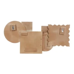 Wall Plaques-Kirkland's Home Brown Wood Geometric Layered Shapes Wall Plaque Brown/White