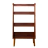 Bookshelves-Kirkland's Home Brown Wood 4-Tier Mid Century Modern Bookshelf
