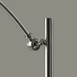 Floor Lamps-Kirkland's Home Brushed Adjustable Arm Floor Lamp Silver
