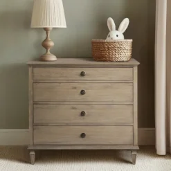 Dressers & Chests-Kirkland's Home Brushed Birch 4-Drawer Wooden Dresser Tan