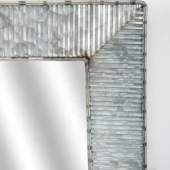 Decorative Mirrors-Kirkland's Home Brushed Galvanized Wall Mirror, 22X22 In.