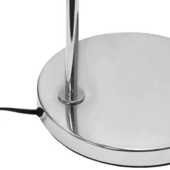 Floor Lamps-Kirkland's Home Brushed Nickel Arched Stem Floor Lamp White