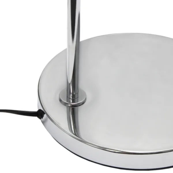 Floor Lamps-Kirkland's Home Brushed Nickel Arched Stem Floor Lamp White