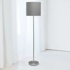 Floor Lamps-Kirkland's Home Brushed Nickel Floor Lamp Gray