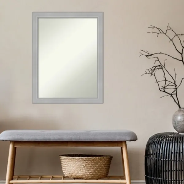 Framed Mirrors-Kirkland's Home Brushed Nickel Modern Decorative Framed Mirror