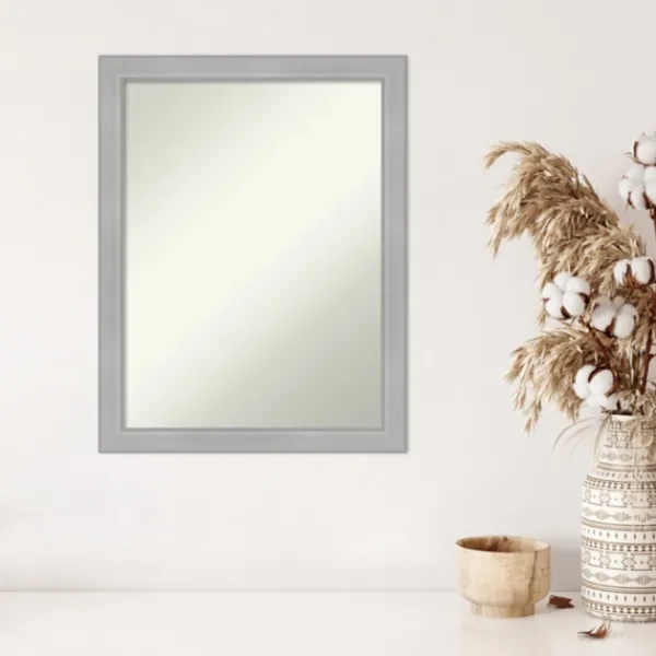 Framed Mirrors-Kirkland's Home Brushed Nickel Modern Decorative Framed Mirror