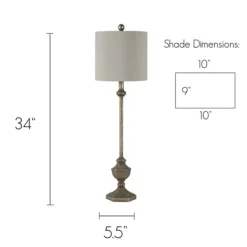 Buffet Lamps-Kirkland's Home Brushed Pewter Buffet Lamps, Set Of 2 Gray
