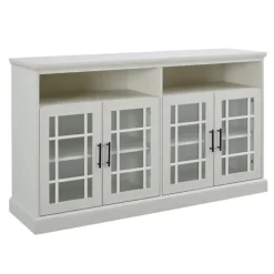 Tv Stands & Media Consoles-Kirkland's Home Brushed Window Pane Tv Stand White