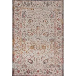 Outdoor Rugs-Kirkland's Home Budding Bohemian Indoor\Outdoor Area Rug, 8X10 Red/Ivory