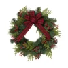 Wreaths-Kirkland's Home Buffalo Check And Berries Christmas Wreath Green/Red