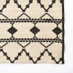 Outdoor Rugs-Kirkland's Home Buffalo Check Reversible Outdoor Area Rug, 6X9 Ivory/Black