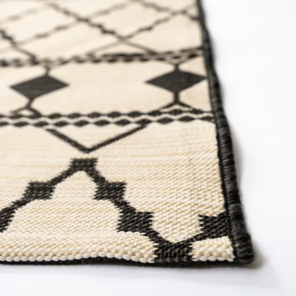 Outdoor Rugs-Kirkland's Home Buffalo Check Reversible Outdoor Area Rug, 6X9 Ivory/Black