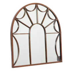 Decorative Mirrors-Kirkland's Home Burnt Iron Metal Curve Overlay Arched Mirror