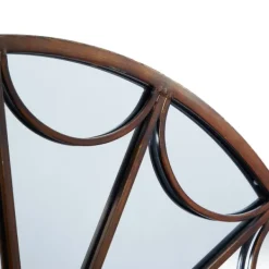 Decorative Mirrors-Kirkland's Home Burnt Iron Metal Curve Overlay Arched Mirror