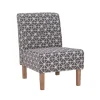 Accent Chairs-Kirkland's Home Burst Patterned Slipper Accent Chair Gray