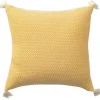 Pillows-Kirkland's Home Buttercup Chevron Organic Cotton Throw Pillow Yellow