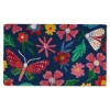 Doormats-Kirkland's Home Butterfly Blooms Doormat Blue/Pink