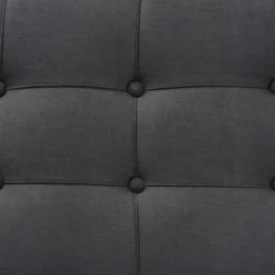 Benches & Ottomans-Kirkland's Home Button Tufted Bench With Mirrored Base Gray