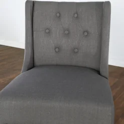 Bar Stools & Counter Height Stools-Kirkland's Home Button Tufted Kia Barstool Gray