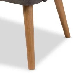 Sofas & Loveseats-Kirkland's Home Button Tufted Splayed Settee Gray