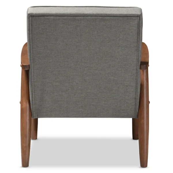 Accent Chairs-Kirkland's Home Button-Tufted Sawyer Accent Chair Gray