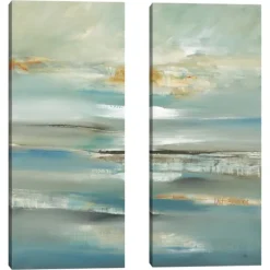 Canvas Art-Kirkland's Home By The Water Iii Canvas Art Prints, Set Of 2 Blue/Gray