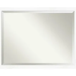 Decorative Mirrors-Kirkland's Home Cabinet White Narrow Frame Beveled Mirror