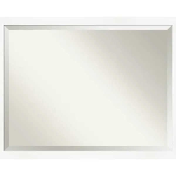 Decorative Mirrors-Kirkland's Home Cabinet White Narrow Frame Beveled Mirror
