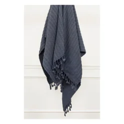 Blankets & Throws-Kirkland's Home Cable Knit Tassel Throw Blue