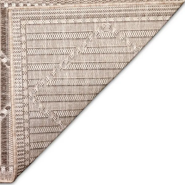Outdoor Rugs-Kirkland's Home Cafe Geo Lattice Outdoor Area Rug, 7X9 Brown