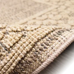 Outdoor Rugs-Kirkland's Home Camel Leopard Border Outdoor Area Rug, 5X7 Tan