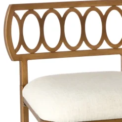 Benches & Ottomans-Kirkland's Home Canal Street Vanity Stool White
