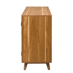 Cabinets & Sideboards-Kirkland's Home Cane Wood Storage Media Cabinet Tan