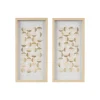Wall Plaques-Kirkland's Home Capiz Shells Emblem Framed Wall Plaques, Set Of 2 White/Gold