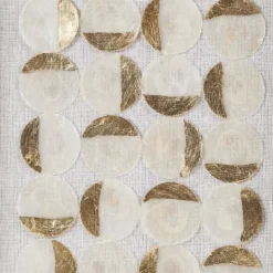 Wall Plaques-Kirkland's Home Capiz Shells Emblem Framed Wall Plaques, Set Of 2 White/Gold