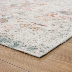 Outdoor Rugs-Kirkland's Home Caramel Botanical Indoor/Outdoor Area Rug, 7X9 Ivory/Red