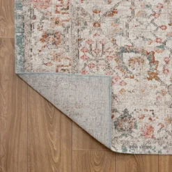 Outdoor Rugs-Kirkland's Home Caramel Botanical Indoor/Outdoor Area Rug, 7X9 Ivory/Red